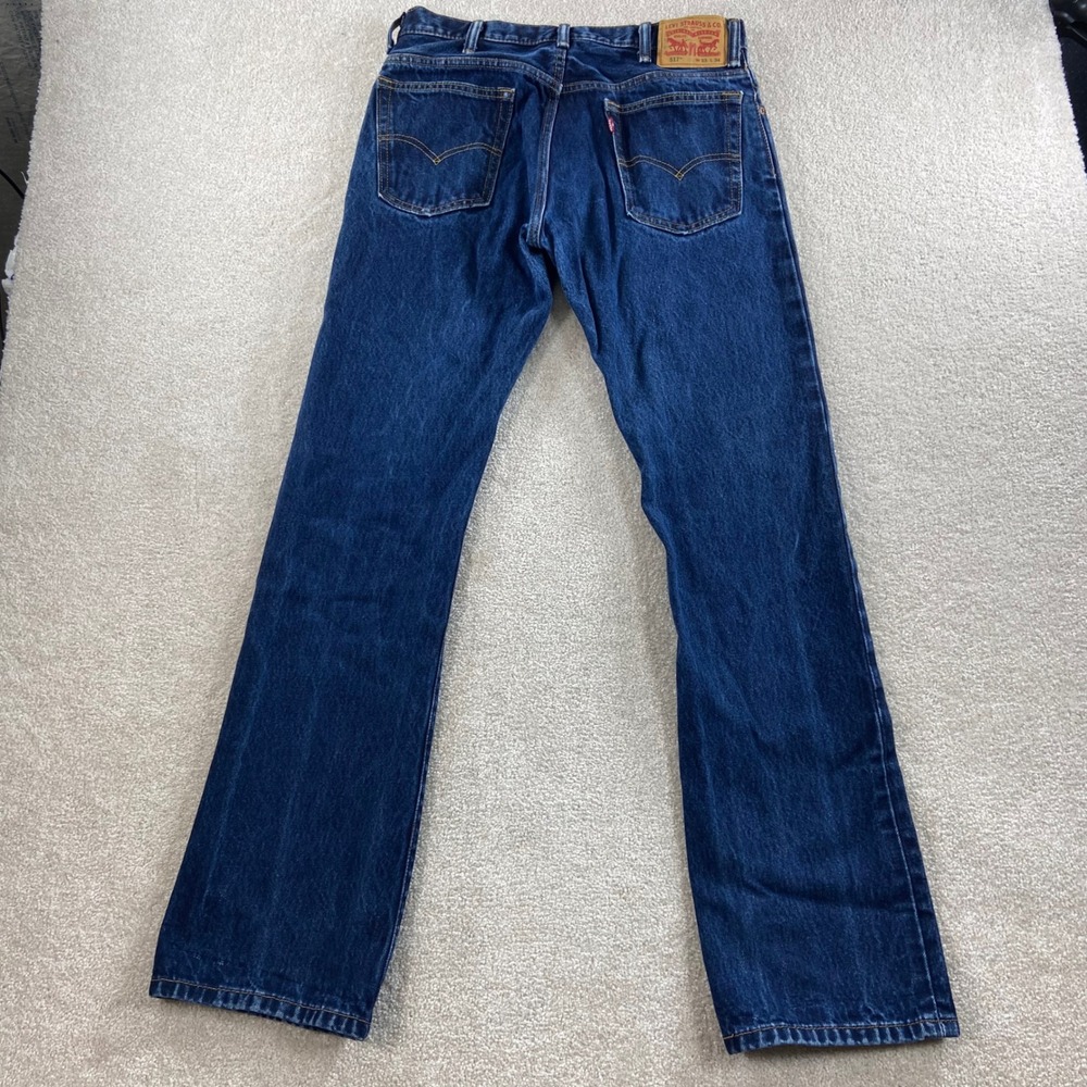 Levi's 517 Jeans Men 33x34 Blue Bootcut Dark Wash Denim 00517-0216